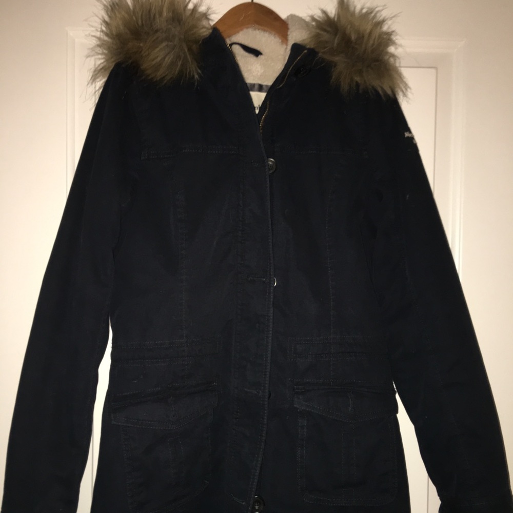 Hooded Abercrombie & Fitch 3/4 length jacket.